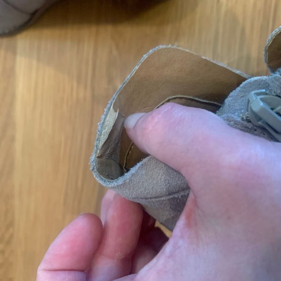 Lucky Brand Women's Yabba Wedge Bootie Light Gray Suede Ankle, size 8.5 - Picture 5 of 14